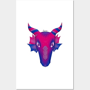 Bisexual Pride Flag Dragon - 2018 Posters and Art